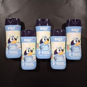5 Bluey 3-in-1 Shampoo Body Wash & Conditioner Kids Bath Berry Scented Lot A